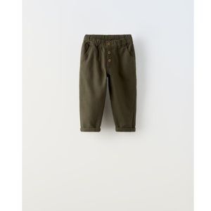 Zara kids dark khaki green pants size 3-4